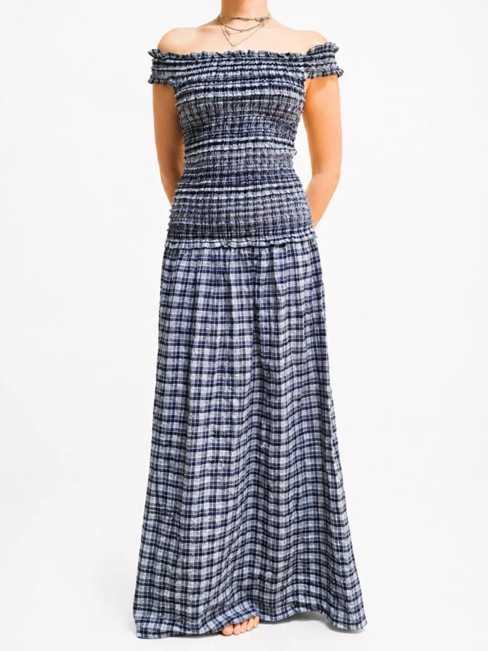 MAX STUDIO Smocked Maxi Dress MAX STUDIO Smocked Maxi Dress